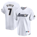 Ndoa H.Astros #7 Craig Biggio Player White Throwback Cooperstown Collection Limited Stitched Jerseys
