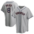Ndoa H.Astros #8 Christian Walker Player Gray Home Game Stitched Jerseys