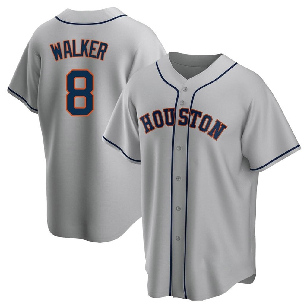 Ndoa H.Astros #8 Christian Walker Player Gray Home Game Stitched Jerseys