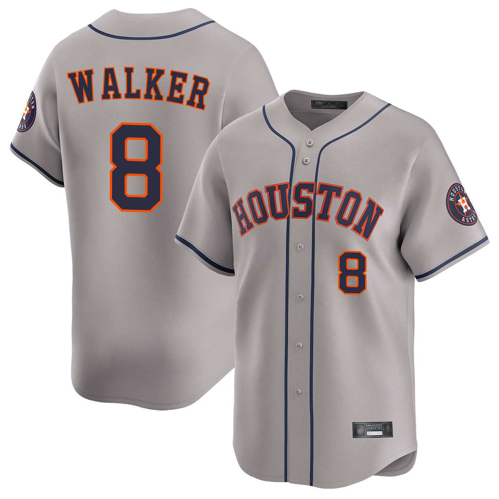 Ndoa H.Astros #8 Christian Walker Player Gray Home Limited Stitched Jerseys