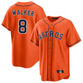 Ndoa H.Astros #8 Christian Walker Player Orange Home Game Stitched Jerseys
