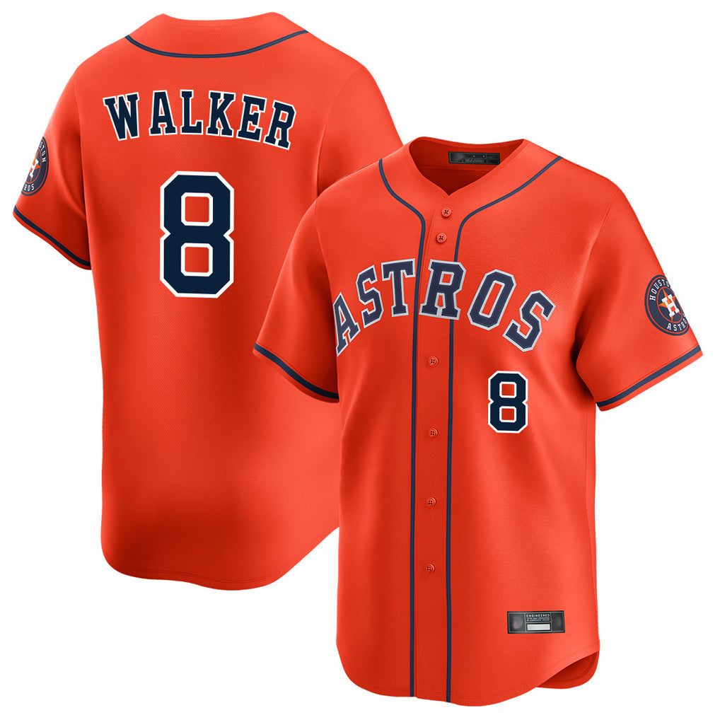 Ndoa H.Astros #8 Christian Walker Player Orange Home Limited Stitched Jerseys