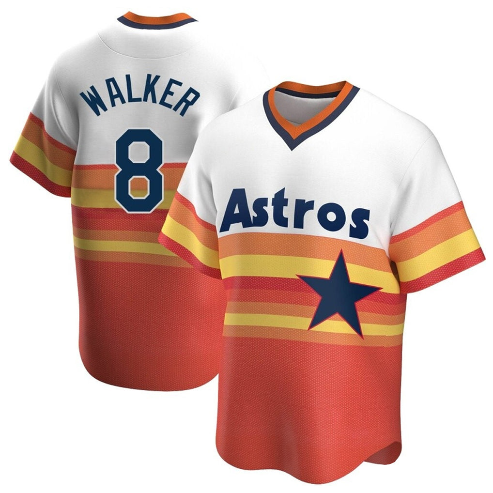 Ndoa H.Astros #8 Christian Walker Player Rainbow Cooperstown Collection T-shirt Stitched Jerseys