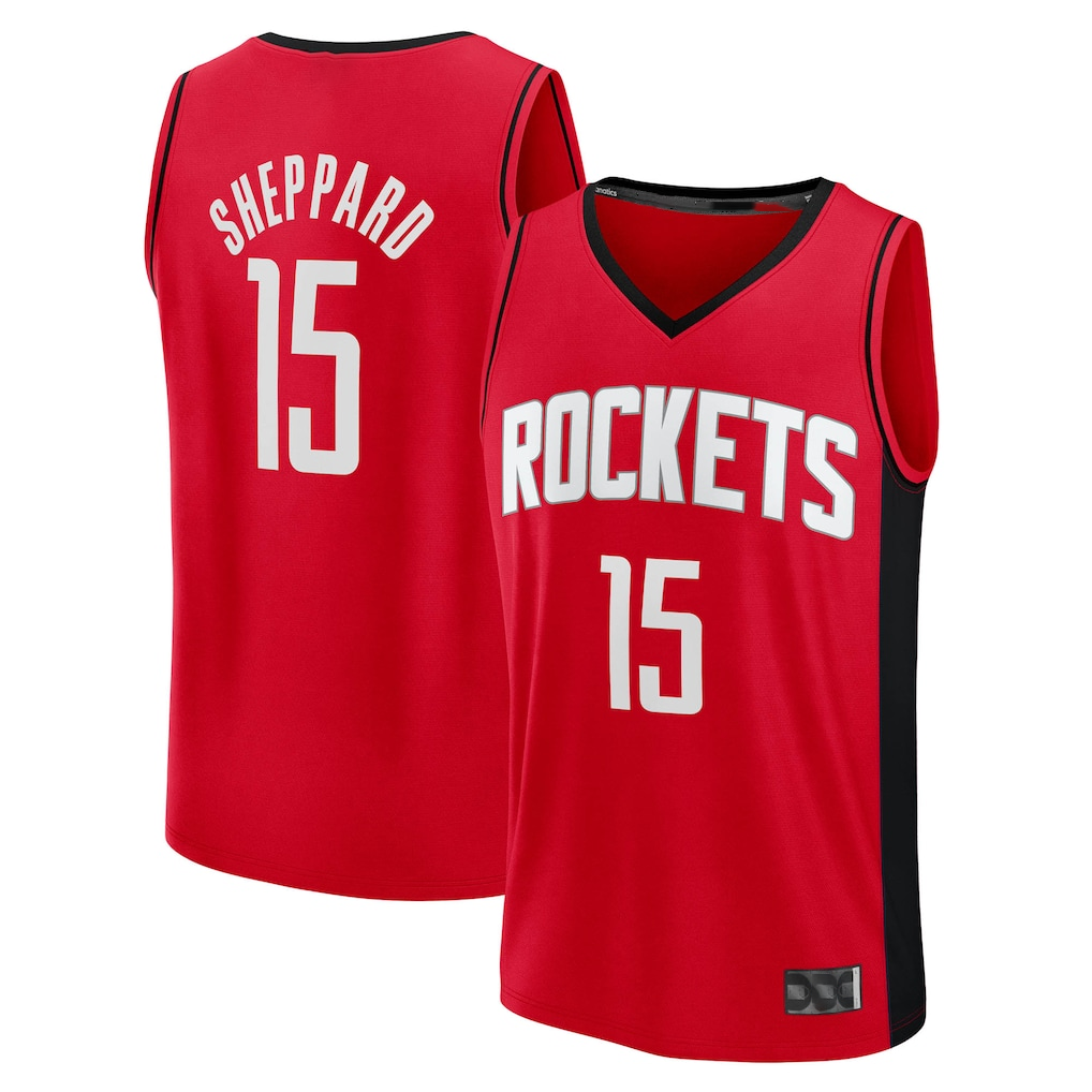 Ndoa H.Rockets #15 Reed Sheppard Red Fast Break Replica Stitched Jerseys-Icon Edition