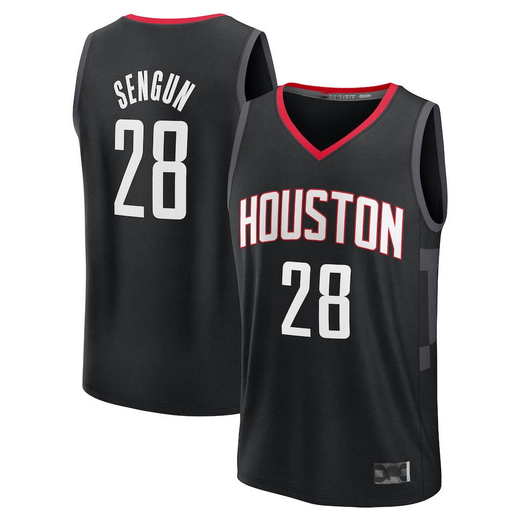 Ndoa H.Rockets #28 Alperen Sengun Black Fast Break Replica Player Stitched Jerseys-Statement Edition