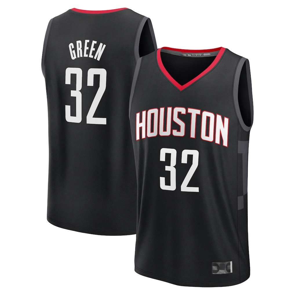 Ndoa H.Rockets #32 Jeff Green Black Fast Break Replica Player Stitched Jerseys-Statement Edition