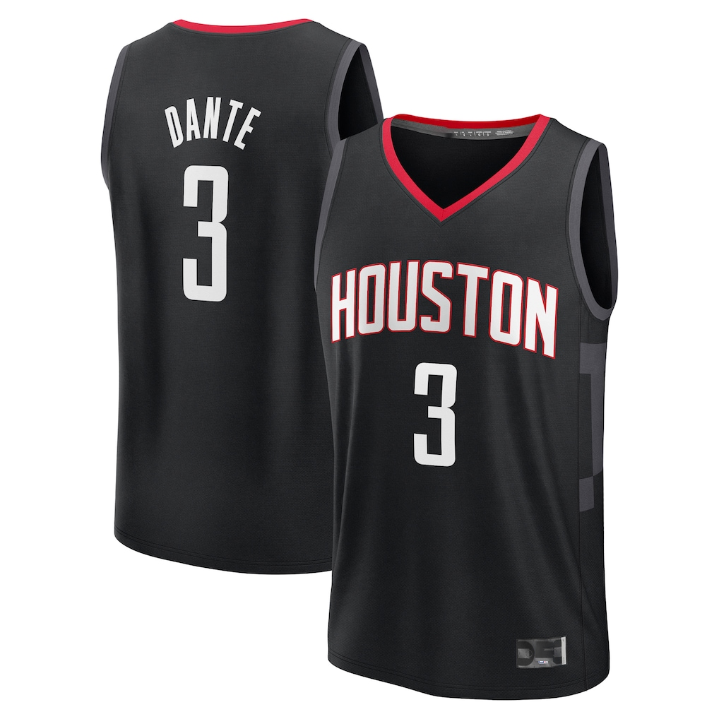Ndoa H.Rockets #3 N'Faly Dante Black Fast Break Replica Player Stitched Jerseys-Statement Edition