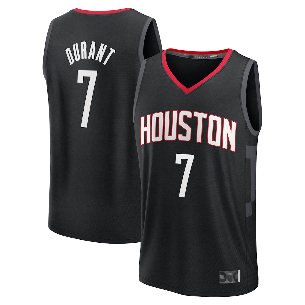Ndoa H.Rockets #7 Kevin Durant Black Fast Break Replica Player Stitched Jerseys-Statement Edition