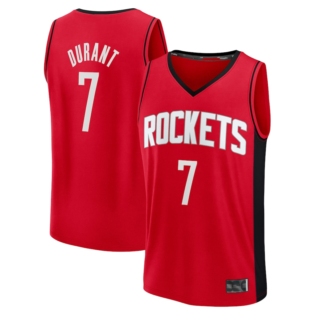 Ndoa H.Rockets #7 Kevin Durant Red Fast Break Replica Player Stitched Jerseys-Icon Edition