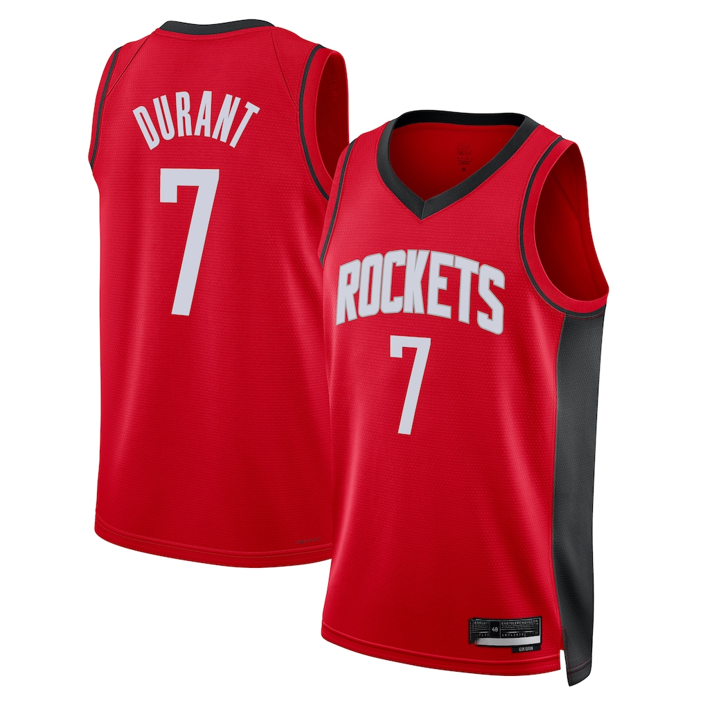 Ndoa H.Rockets #7 Kevin Durant Red Swingman Player Stitched Jerseys-Icon Edition