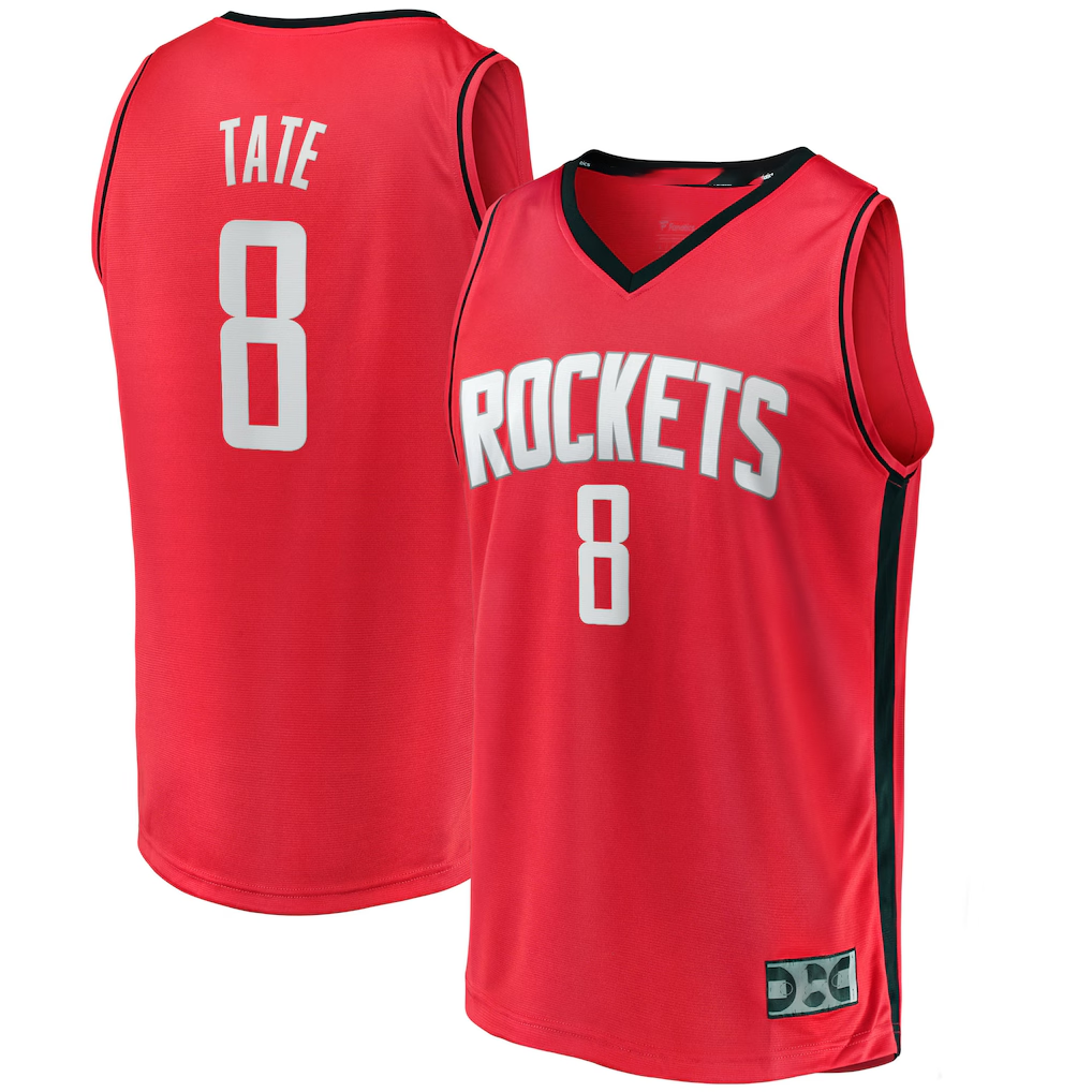 Ndoa H.Rockets #8 Jae'Sean Tate Red Fast Break Replica Stitched Jerseys-Icon Edition