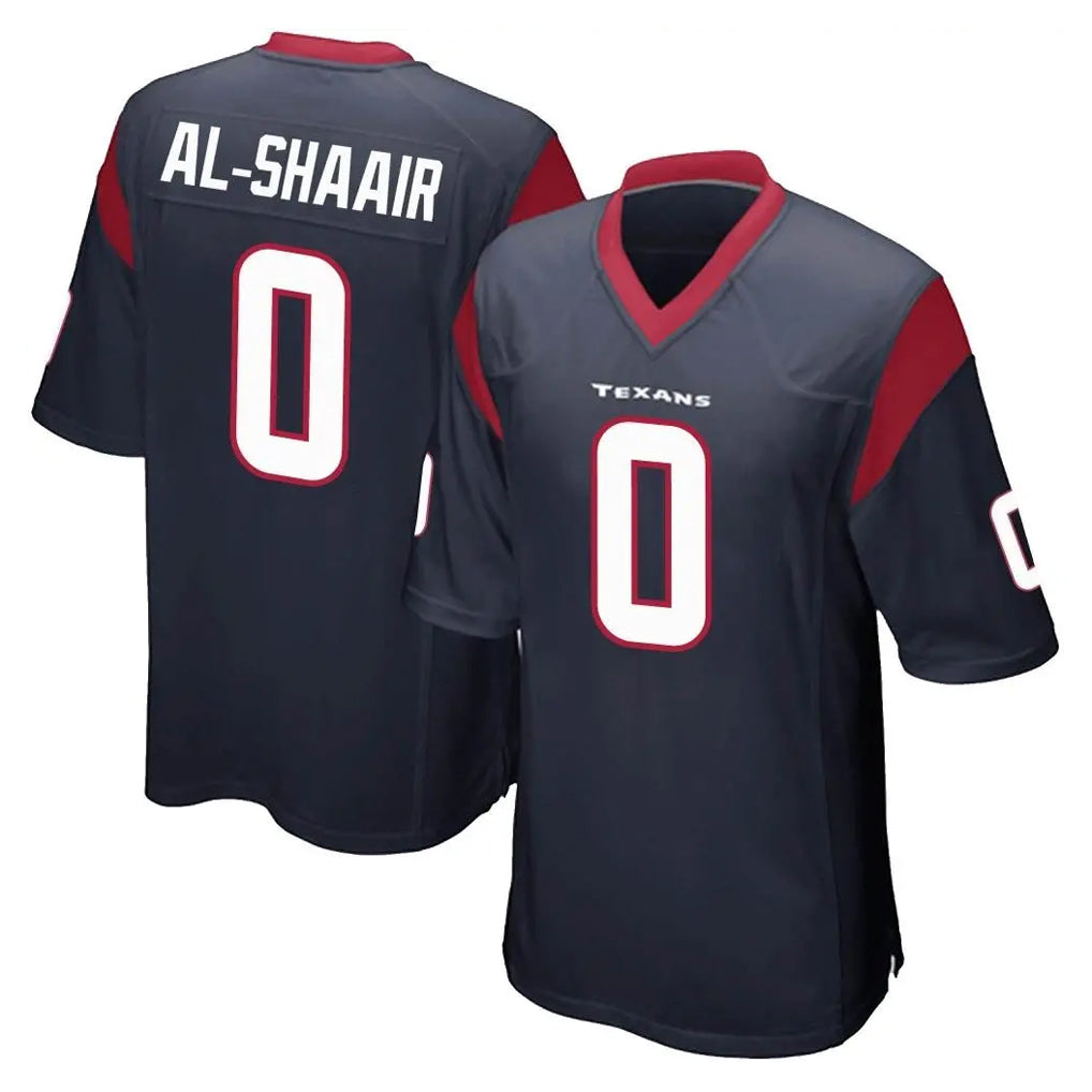 Ndoa H.Texans #0 Azeez Al-Shaair Player Navy Home Game Stitched Jerseys