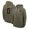 Ndoa H.Texans #0 Azeez Al-Shaair Player Olive Salute to Service Pullover Hoodies Limited Stitched Jerseys