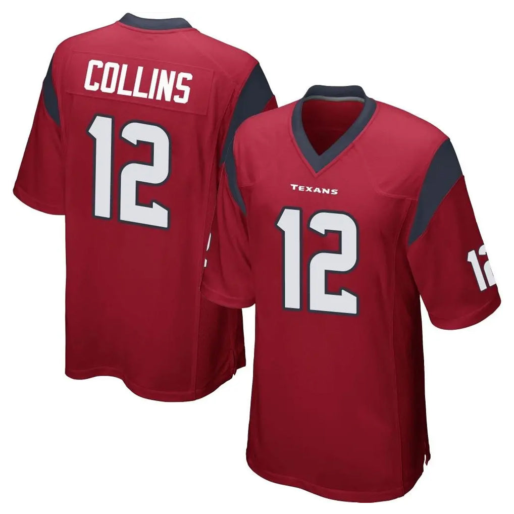 Ndoa H.Texans #12 Nico Collins Player Red Home Game Stitched Jerseys