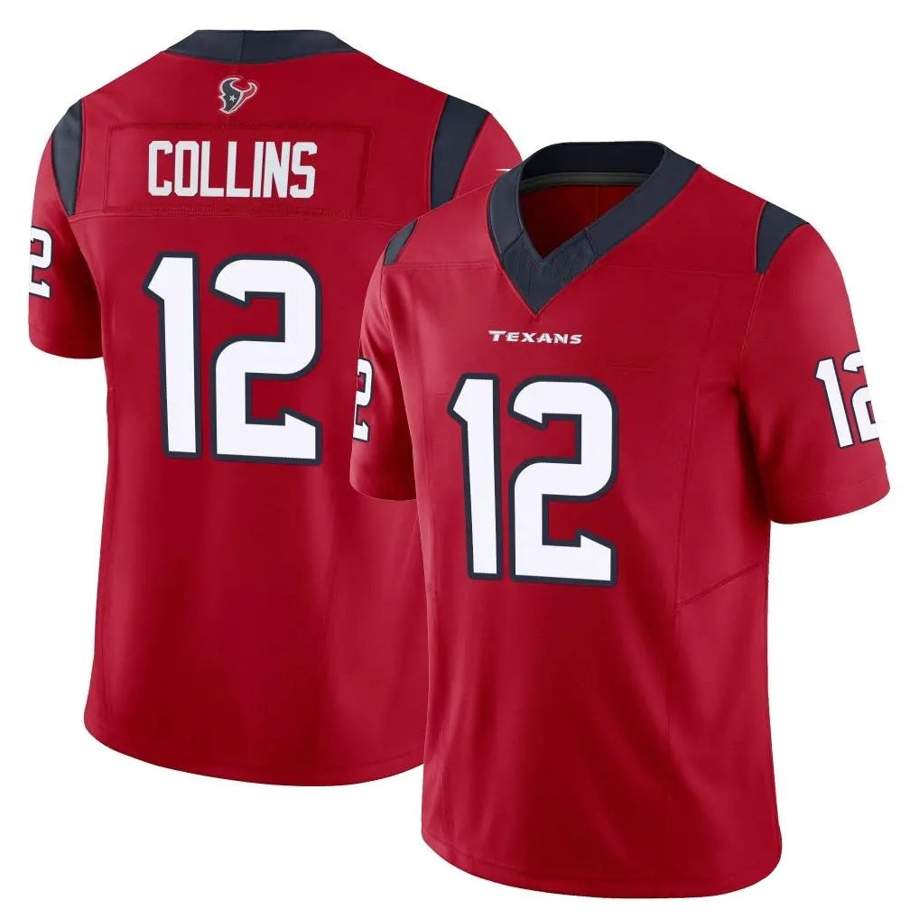 Ndoa H.Texans #12 Nico Collins Player Red Limited Vapor F.U.S.E. Home Game Stitched Jerseys