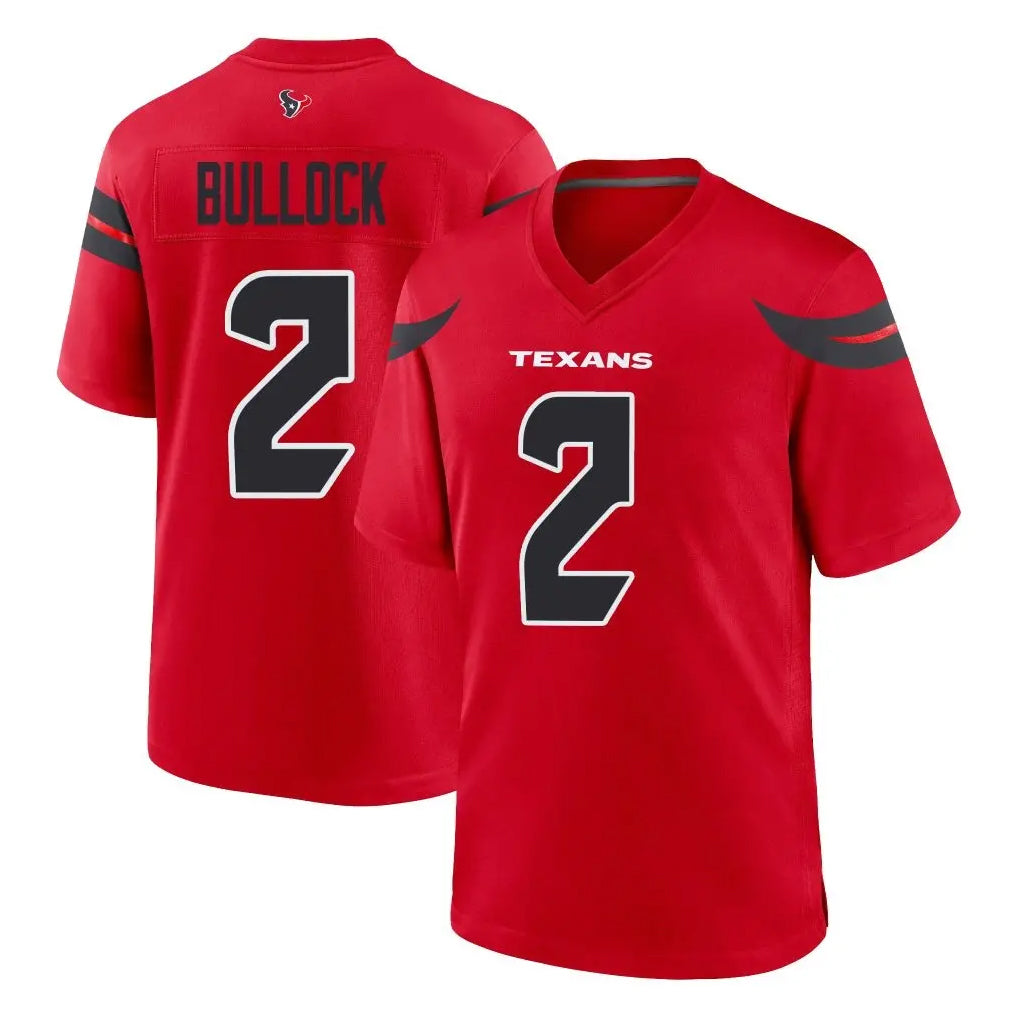 Ndoa H.Texans #2 Calen Bullock Player Red Alternate Home Game Stitched Jerseys