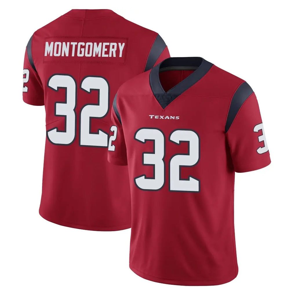 Ndoa H.Texans #32 David Montgomery Player Red Limited Vapor Untouchable Home Game Stitched Jerseys
