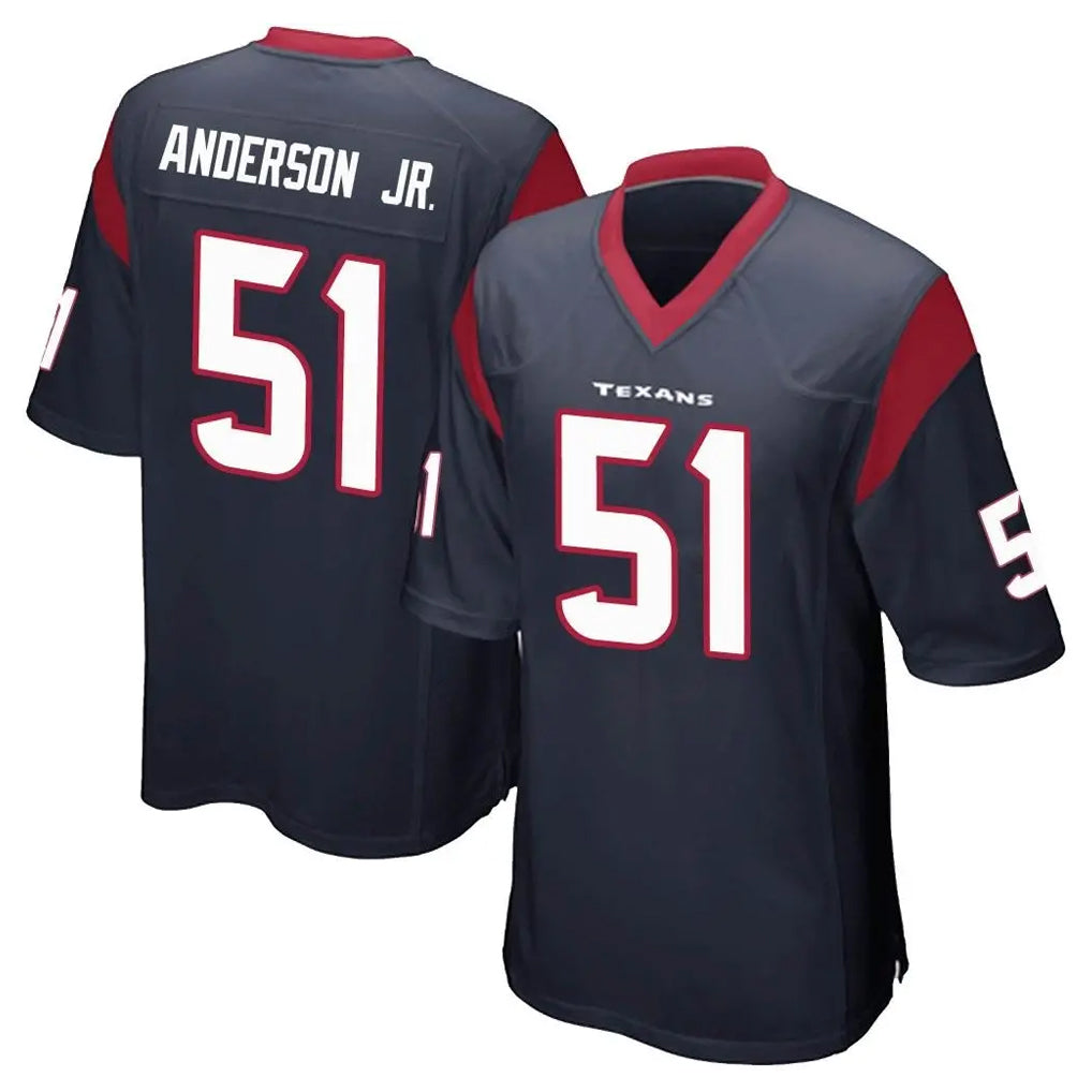 Ndoa H.Texans #51 Will Anderson Jr. Player Navy Home Game Stitched Jerseys