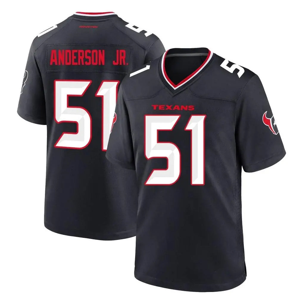 Ndoa H.Texans #51 Will Anderson Jr. Player Navy Team Home Game Stitched Jerseys