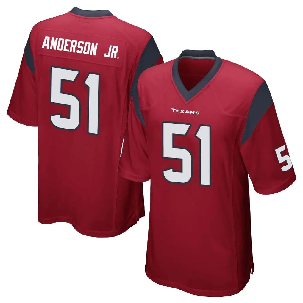 Ndoa H.Texans #51 Will Anderson Jr. Player Red Home Game Stitched Jerseys