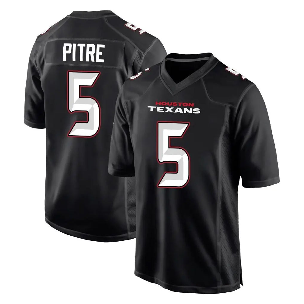 Ndoa H.Texans #5 Jalen Pitre Player Carbon Black Fashion Home Game Stitched Jerseys