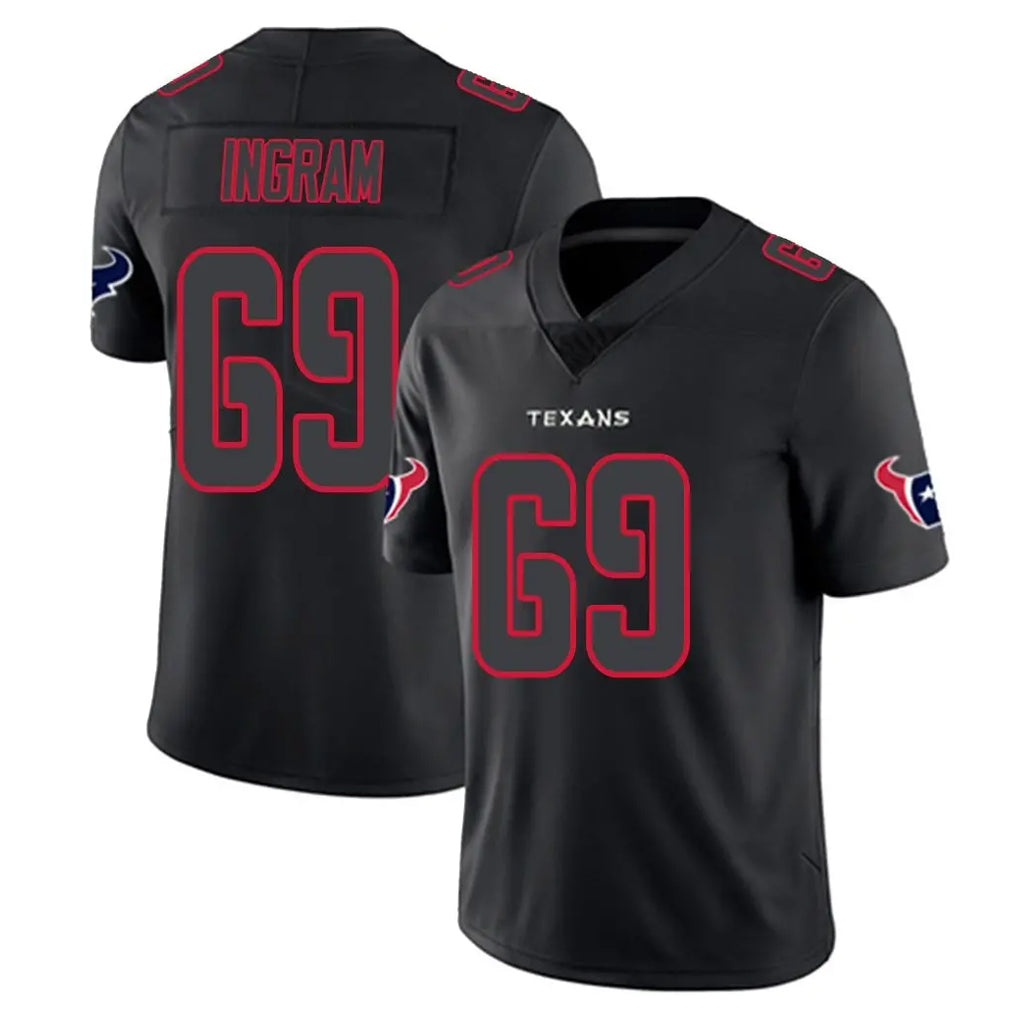 Ndoa H.Texans #69 Ed Ingram Player Black Impact Limited Game Stitched Jerseys