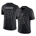 Ndoa H.Texans #69 Ed Ingram Player Black Reflective Limited Game Stitched Jerseys