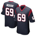 Ndoa H.Texans #69 Ed Ingram Player Navy Home Game Stitched Jerseys