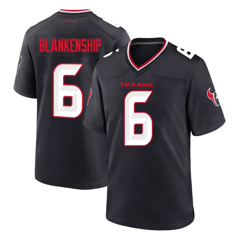 Ndoa H.Texans #6 Reed Blankenship Player Navy Team Home Game Stitched Jerseys