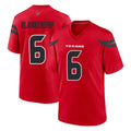 Ndoa H.Texans #6 Reed Blankenship Player Red Alternate Home Game Stitched Jerseys