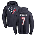 Ndoa H.Texans #7 CJ Stroud Player Navy Pro Line Pullover Hoodie Limited Game Stitched Jerseys