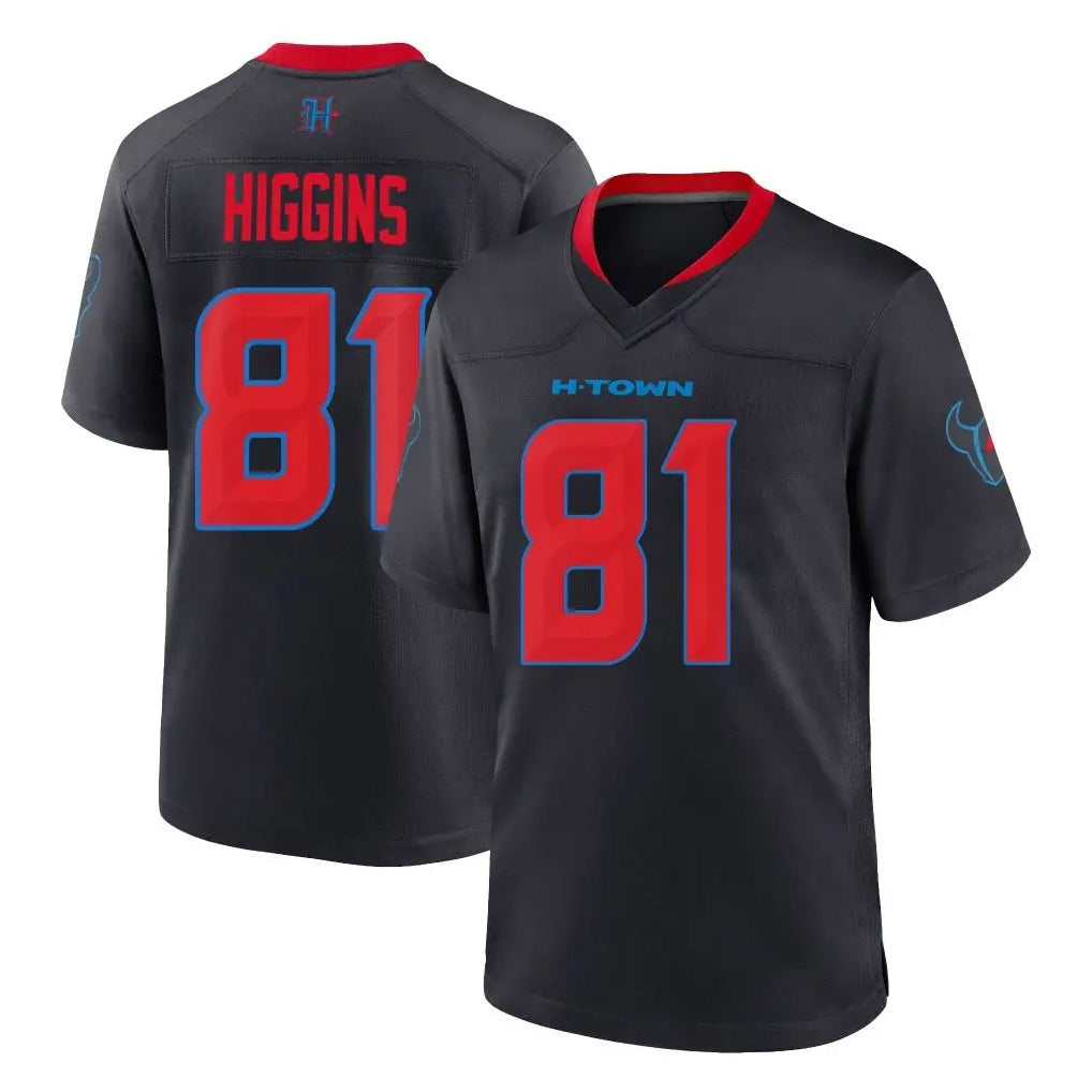 Ndoa H.Texans #81 Jayden Higgins Player Navy 2nd Alternate Home Game Stitched Jerseys