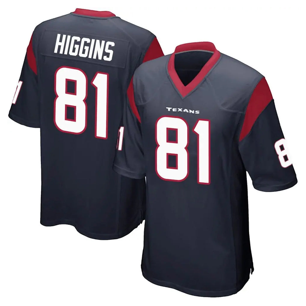 Ndoa H.Texans #81 Jayden Higgins Player Navy Home Game Stitched Jerseys