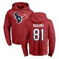 Ndoa H.Texans #81 Jayden Higgins Player Red Pro Line Pullover Hoodie Limited Game Stitched Jerseys