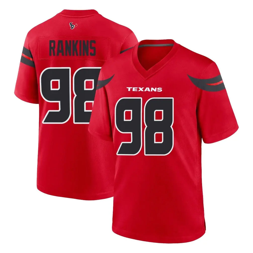 Ndoa H.Texans #98 Sheldon Rankins Player Red Alternate Home Game Stitched Jerseys