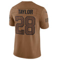 Ndoa IN.Colts #28 Jonathan Taylor Brown 2023 Salute To Service Limited Jersey Stitched Jersey