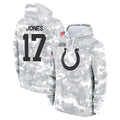 Ndoa IN.Colts #17 Daniel Jones Player Arctic Camo Salute to Service Hoodies Limited Game Stitched Jerseys
