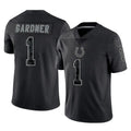 Ndoa IN.Colts #1 Sauce Gardner Player Black Reflective Limited Game Stitched Jerseys