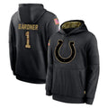 Ndoa IN.Colts #1 Sauce Gardner Player Black Salute to Service Hoodies Limited Game Stitched Jerseys