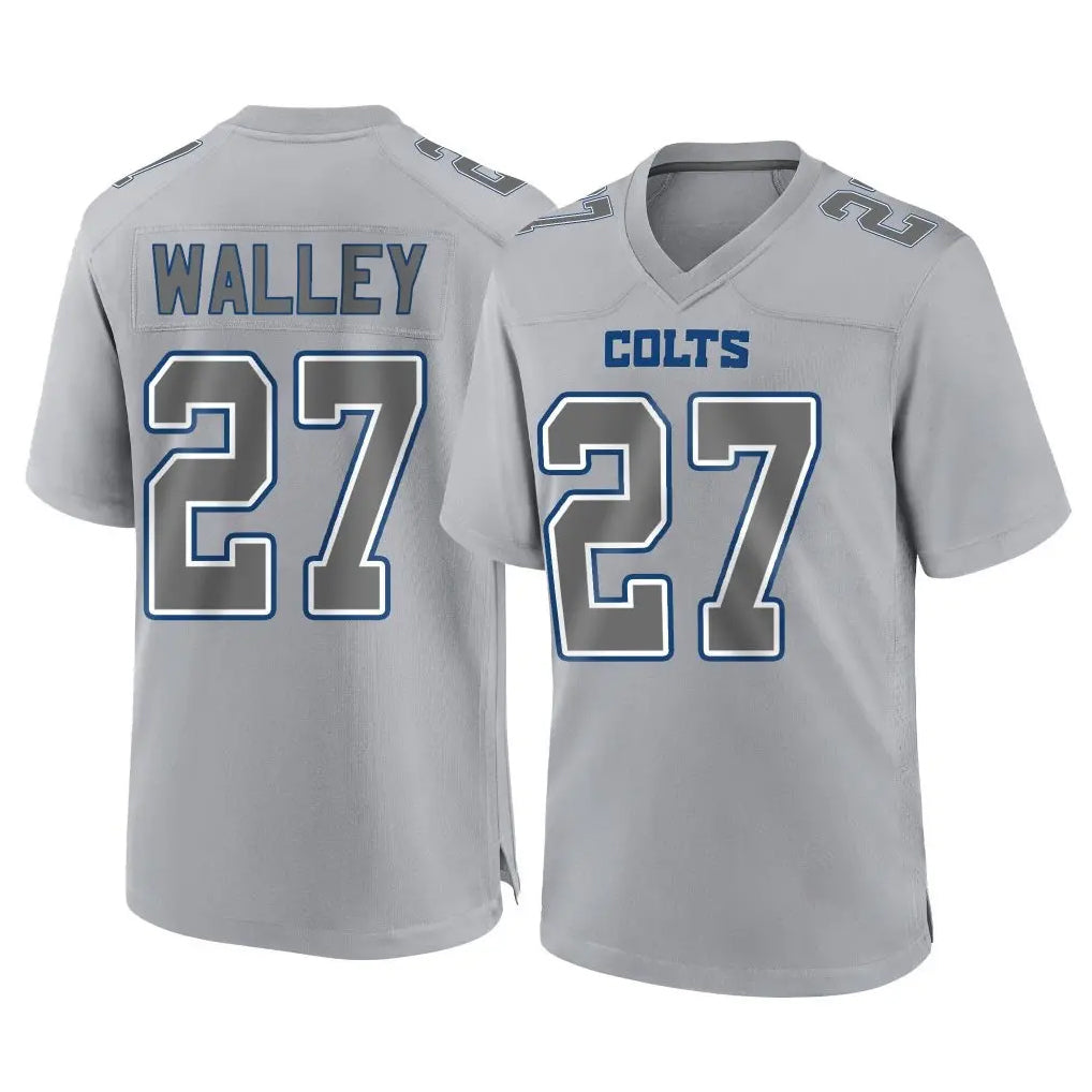 Ndoa IN.Colts #27 Justin Walley Player Gray Atmosphere Fashion Home Game Stitched Jerseys