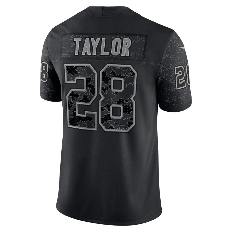 Ndoa IN.Colts #28 Jonathan Taylor Player RFLCTV Limited Black Stitched Jerseys
