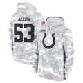 Ndoa IN.Colts #53 CJ Allen Player Arctic Camo Salute to Service Hoodies Limited Game Stitched Jerseys