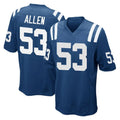 Ndoa IN.Colts #53 CJ Allen Player Royal Home Game Stitched Jerseys