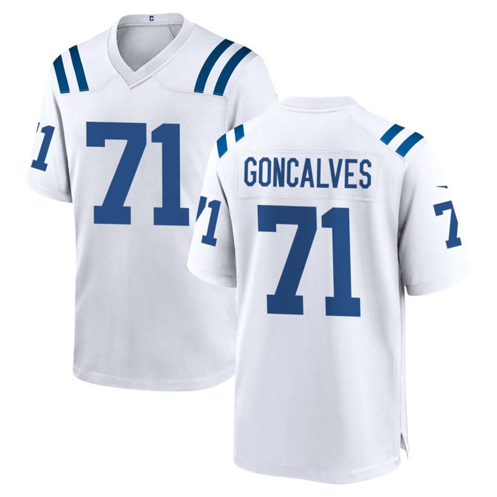 Ndoa IN.Colts #71 Matt Goncalves Player White Home Game Stitched Jerseys