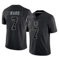 Ndoa IN.Colts #7 Charvarius Ward Sr. Player Black Reflective Limited Game Stitched Jerseys