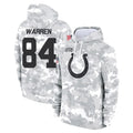Ndoa IN.Colts #84 Tyler Warren Player Arctic Camo Salute to Service Hoodies Limited Game Stitched Jerseys