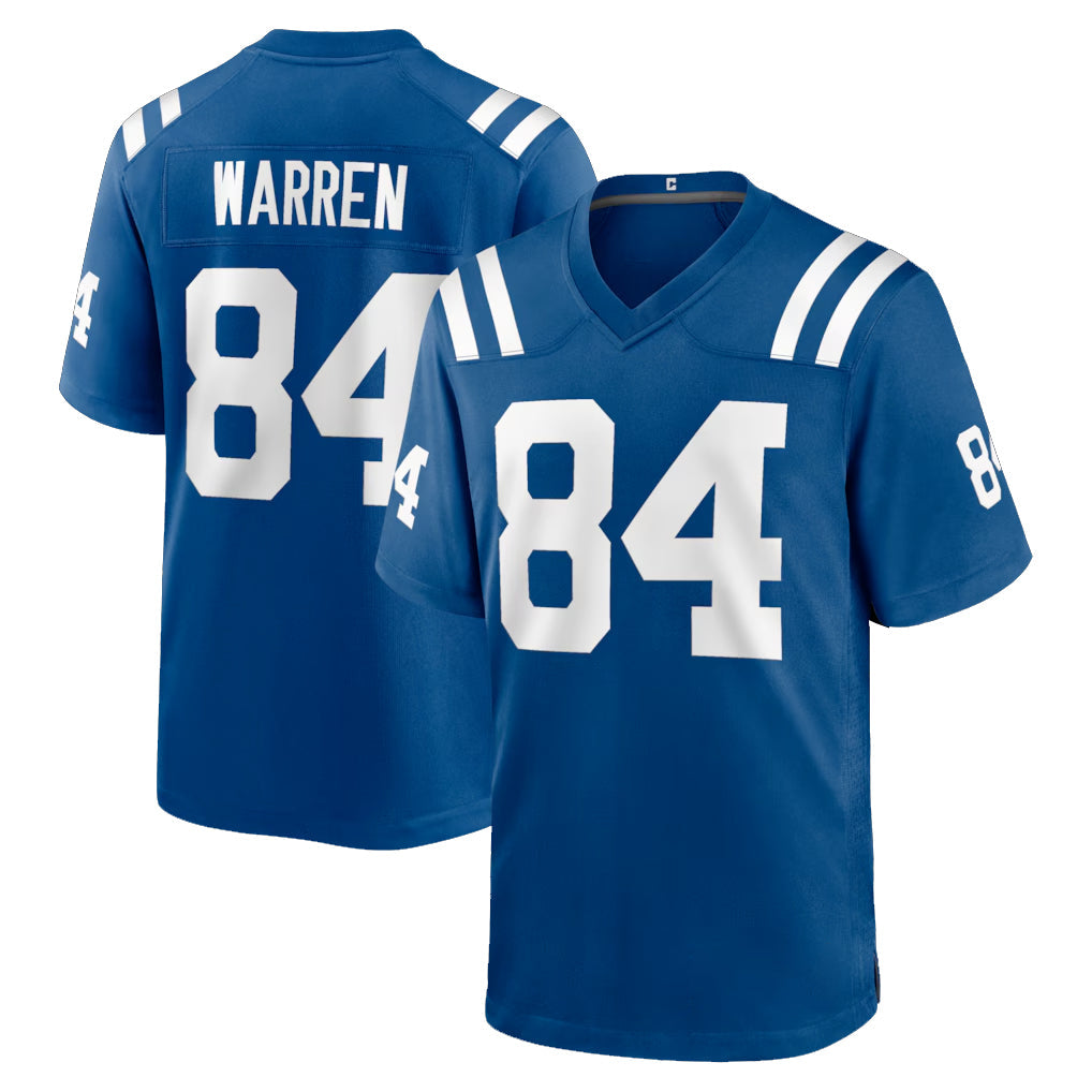 Ndoa IN.Colts #84 Tyler Warren Player Royal Home Game Stitched Jerseys