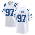 Ndoa IN.Colts #97 Laiatu Latu Player White Home Game Stitched Jerseys