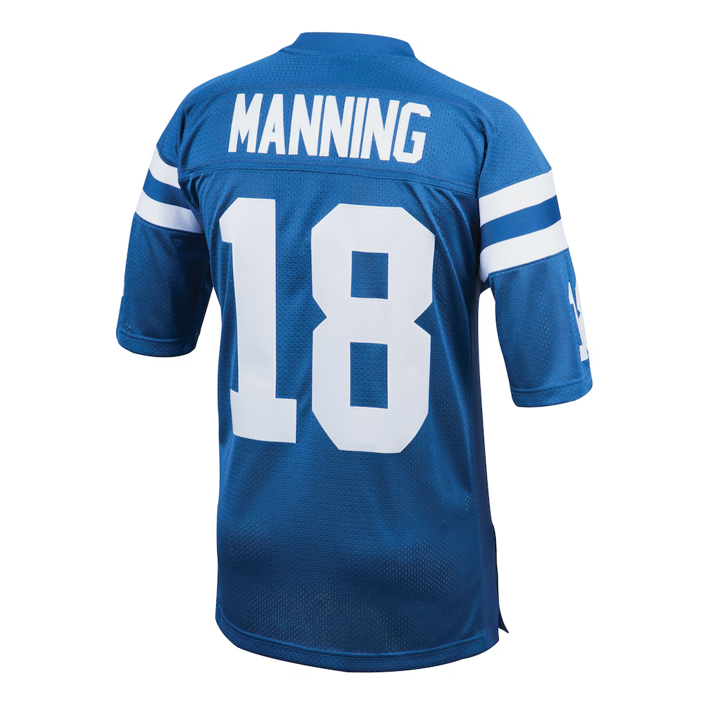 Ndoa In.Colts 1998 #18 Peyton Manning Mitchell & Ness Royal Authentic Throwback Retired Player Jersey