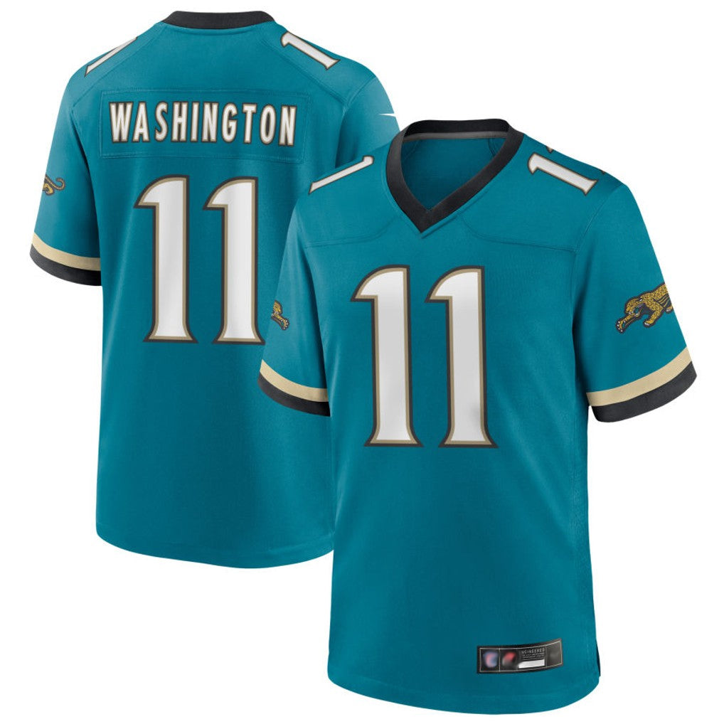 Ndoa J.Jaguars #11 Parker Washington Player Legend Teal Game Stitched Jerseys